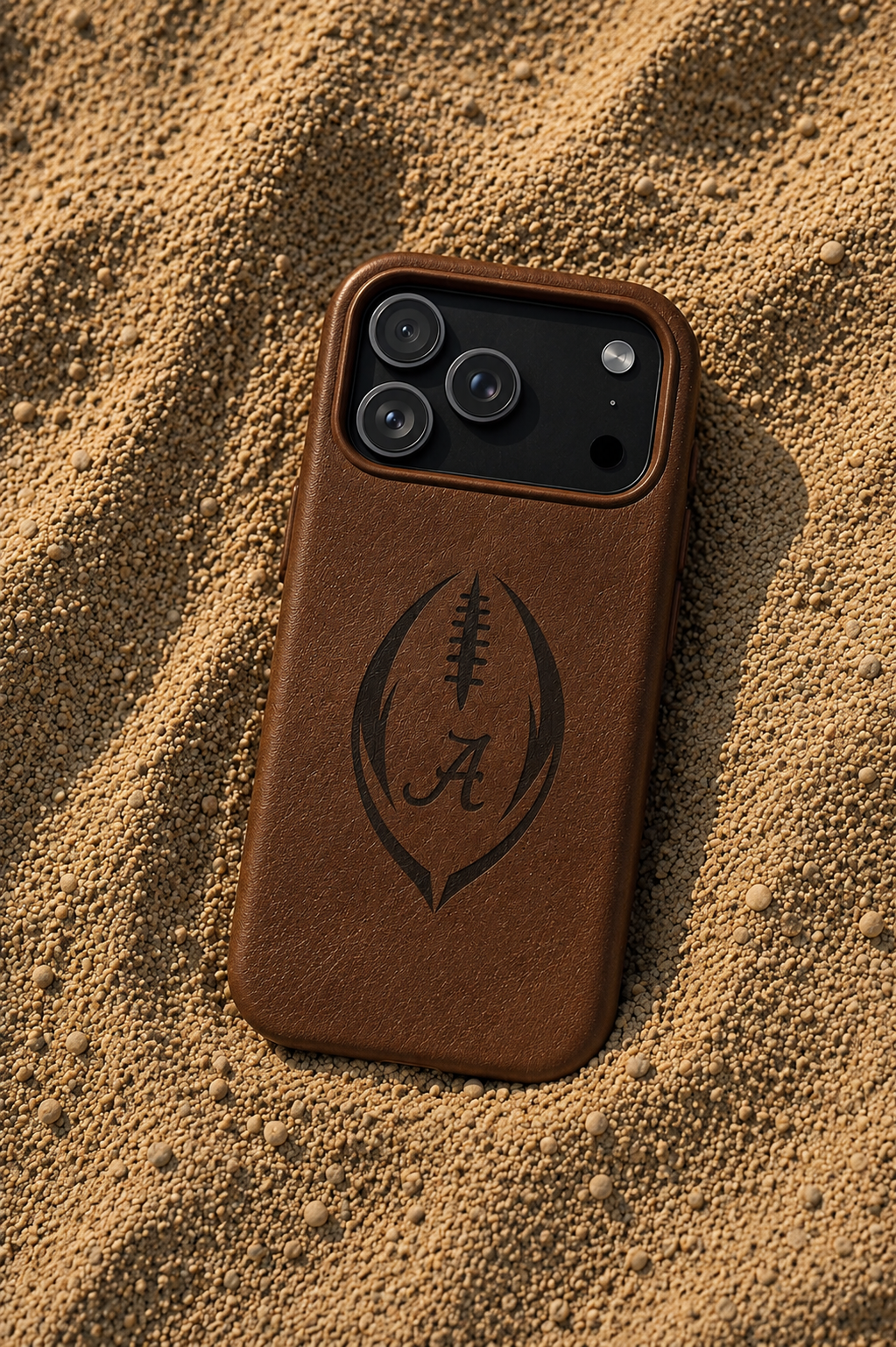 Alabama Football Engraved Leather Phone Case