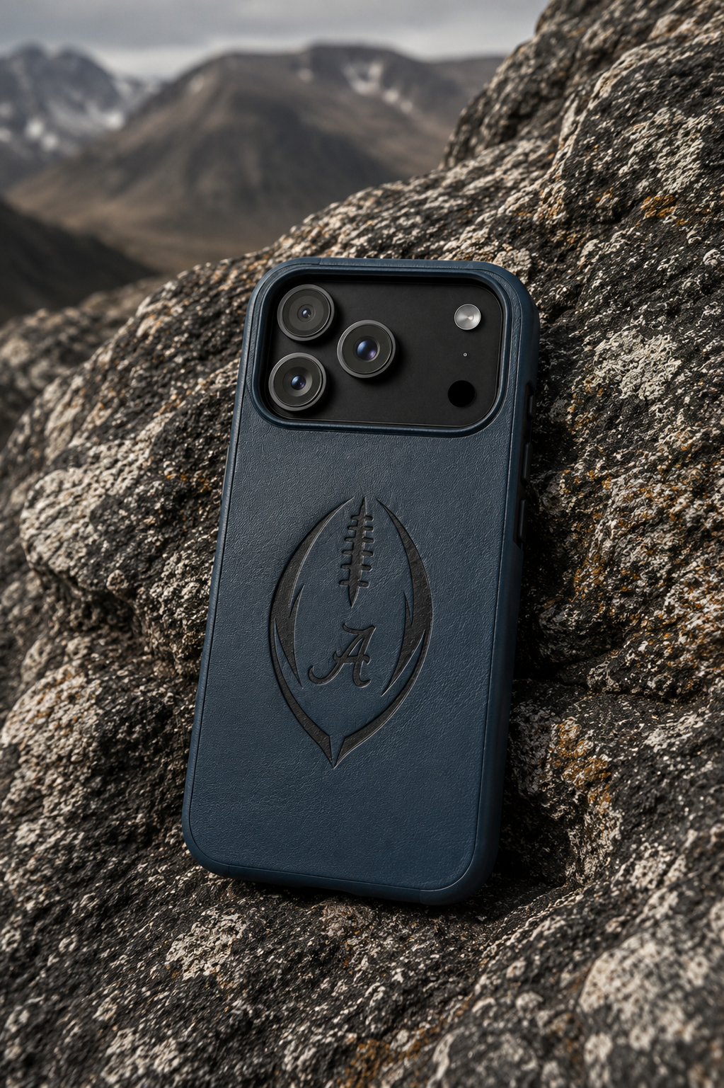 Alabama Football Engraved Leather Phone Case